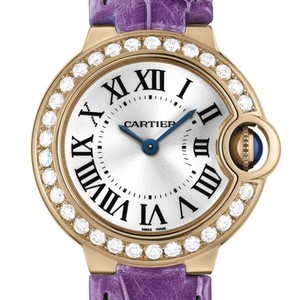 Cartier Ballon Bleu Small (RG- Diamonds / Silver/ Leather)