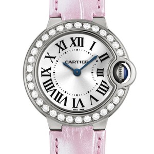 Cartier Ballon Bleu Small (WG- Diamonds / Silver/ Leather)