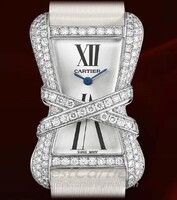 Cartier Cartier Libre Tank Enlacee (WG-Diamonds / Silver /Fabric)