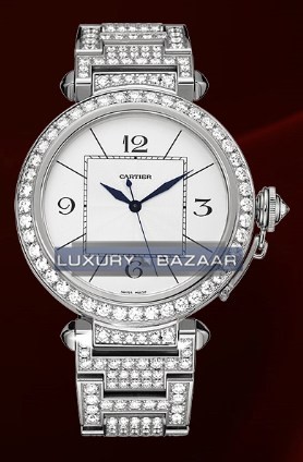 Cartier Pasha Extra Large (WG-Diamonds/ Silver/WG-Diamonds)