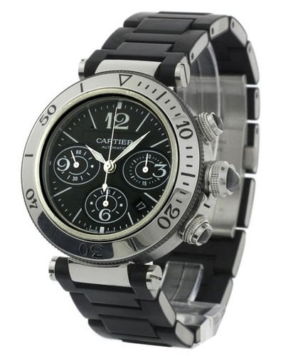 Cartier Pasha Seatimer Chronograph Extra Large (SS/ Black /Rubber)
