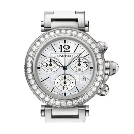Cartier Pasha Seatimer Medium (WG- Diamonds / MOP / WG)