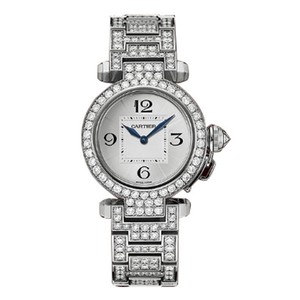 Cartier Pasha Small (WG-Diamonds/ Silver/WG-Diamonds)