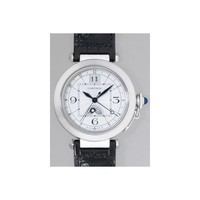 Cartier Pasha XL (SS / Silver / Leather Strap)
