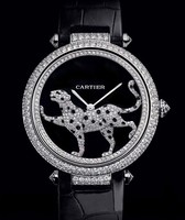 Cartier Promenade D'Une Pathere (WG-Diamonds / Diamonds-MOP / Leather Strap)