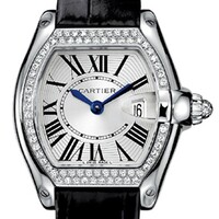 Cartier Roadster Ladies (WG - Diamonds / Silver / Croc Leather)
