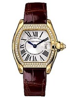 Cartier Roadster Ladies (YG - Diamonds / Silver / Croc Leather)