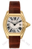 Cartier Roadster Ladies (YG / Silver / Croc Leather)