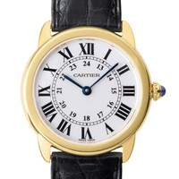 Cartier Ronde Solo Large (YG - SS/ Silver / Leather)