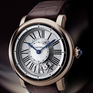 Cartier Rotonde Astrotourbillon (RG/ Silver / Leather)
