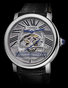 Cartier Rotonde de Cartier Astroregulateur (Niobium-Titanium / Silver Skeleton / Leather Strap)