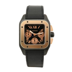 Cartier Santos 100 Carbon Extra Large (RG- Titanium / Black / Fabric)