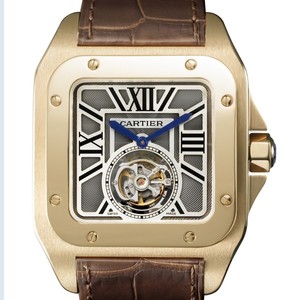 Cartier Santos 100 Flying Tourbillon (RG / RG / Leather)