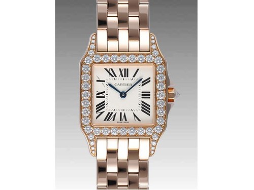 Cartier Santos Demoiselle Medium (RG - Diamonds/ Silver / RG)