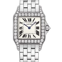Cartier Santos Demoiselle Medium (WG - Diamonds/ Silver / WG)