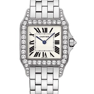 Cartier Santos Demoiselle Medium (WG - Diamonds/ Silver / WG)