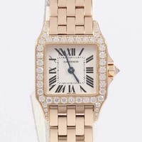 Cartier Santos Demoiselle (RG - Diamonds/ Silver / RG)