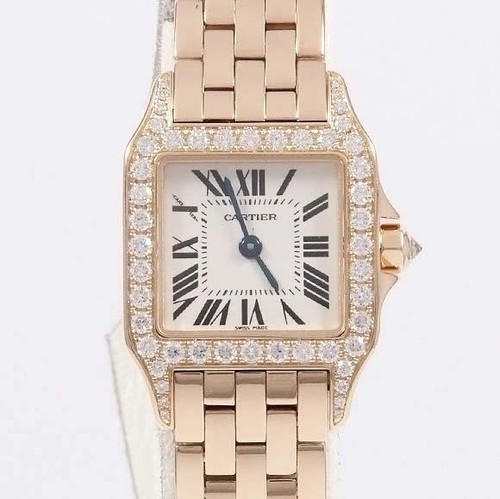 Cartier Santos Demoiselle (RG - Diamonds/ Silver / RG)