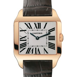 Cartier Santos Dumont Small (RG / Silver / Leather)