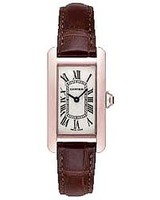 Cartier Tank Americaine Ladies (RG / Silver /Croc Leather)