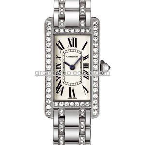 Cartier Tank Americaine Ladies (WG - Diamonds / Silver / WG - Diamonds )