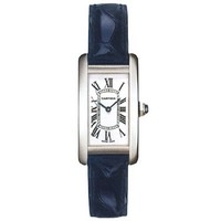 Cartier Tank Americaine Ladies (WG / Silver /Croc Leather)