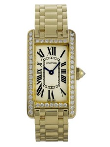 Cartier Tank Americaine Ladies (YG - Diamonds / Silver / YG )