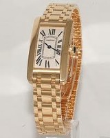 Cartier Tank Americaine Ladies (YG / Silver / YG )