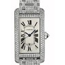 Cartier Tank Americaine Medium (WG-Diamonds / Silver / WG-Diamond Bracelet)