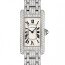 Cartier Tank Americaine Small (WG-Diamonds / Silver / WG-Diamond Bracelet)
