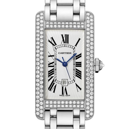 Cartier Tank Americane Medium (WG- Diamonds / Silver/ WG)