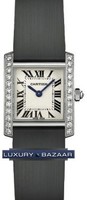 Cartier Tank Francaise (WG-Diamonds / Silver / Satin )