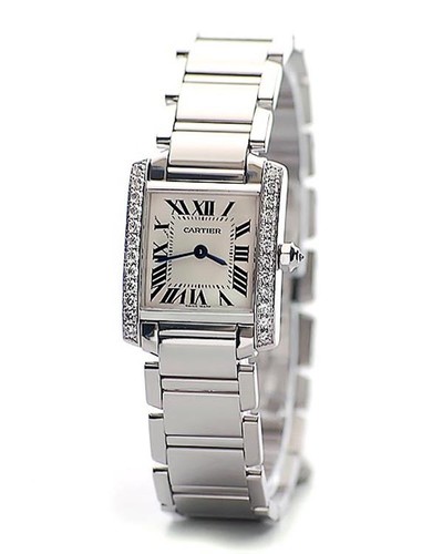 Cartier Tank Francaise (WG - Diamonds / Silver / WG )
