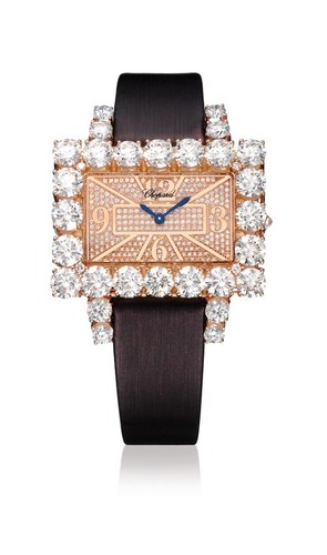 Chopard Classic Rectangle (RG / Rose / Diamonds / Satin) 139270-5011