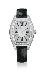 Chopard Classic Tonneau Oval (WG / Diamonds / Leather) 137212-1001