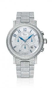 Chopard Elton John Chronograph (WG / White-Diamonds / Diamond Bracelet) 141868-1001