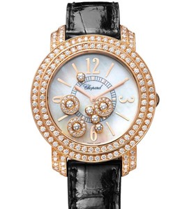 Chopard Happy Diamonds Round 7 Diamonds (RG / MOP / Leather) 209274-5001