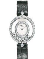 Chopard Happy Diamonds Round 7 Diamonds (WG / White / Leather) 204292-1001