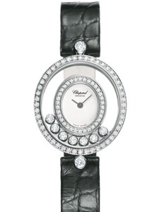 Chopard Happy Diamonds Round 7 Diamonds (WG / White / Leather) 204292-1001