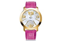 Chopard Happy Six Round 3 Diamonds (YG / MOP / Leather) 207449-0001