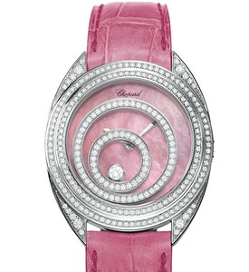 Chopard Happy Spirit (WG-Diamonds / Pink MOP / Leather) 207061-1001