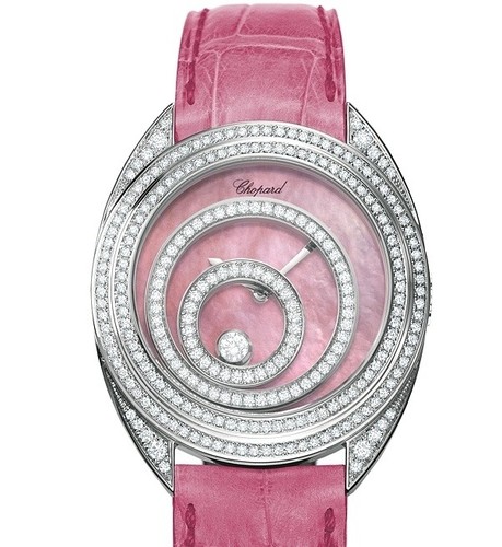 Chopard Happy Spirit (WG-Diamonds / Pink MOP / Leather) 207061-1001