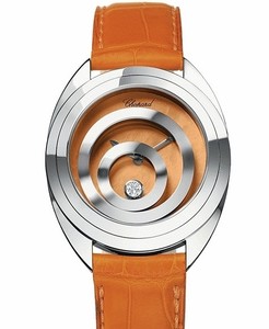 Chopard Happy Spirit (WG / Orange / Leather) 207060-1001