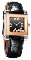 Chopard Happy Sport 7 Diamonds Square (SS/RG - Black) 278497-9001