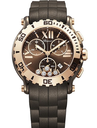 Chopard Happy Sport Chrono (PG-Ceramic / 5 Diamonds) 288515-9003