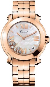 Chopard Happy Sport II Round (RG / MOP-Diamonds / RG Bracelet) 277472-5002