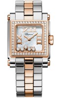 Chopard Happy Sport II Square Small (SS-RG-Diamonds / White MOP-Diamonds / Stainless Steel-RG Bracelet) 278516-6004