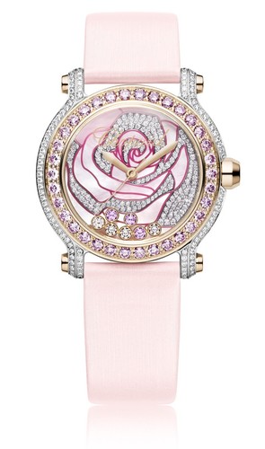 Chopard Happy Sport La Vie En Rose (RG-WG-Diamonds / MOP-Gemstones / Strap) 277480-9001