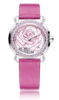 Chopard Happy Sport La Vie En Rose (SS-Sapphires / MOP-Gemstones / Strap) 278475-3030
