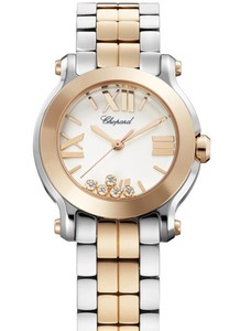 Chopard Happy Sport Mini 5 Diamonds (RG / SS / White / Diamonds / Bracelet) 278509-6003